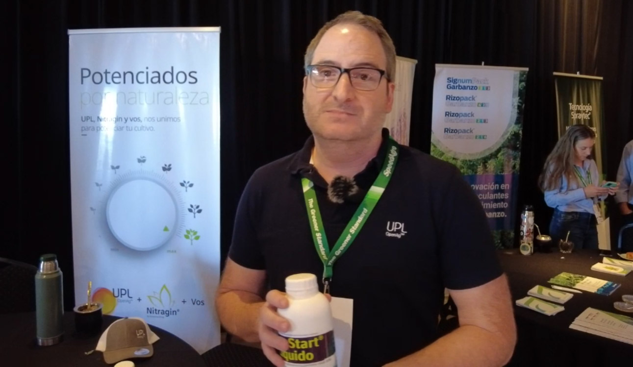 Mauricio Anaya de UPL. Inoculantes biológicos para arvejas y garbanzos en CLERA 2023